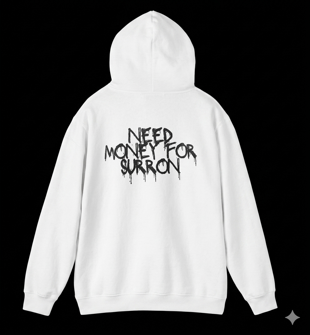 Need Money For Su-rRon Hoodie — White